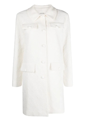 P.A.R.O.S.H. matelassé single-breasted coat - White