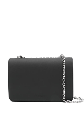 Love Moschino logo-debossed chain shoulder bag - Black