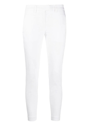 DONDUP tapered-leg cropped trousers - White