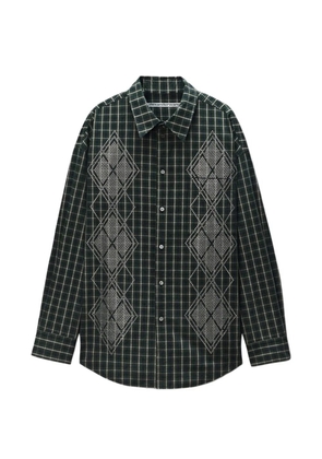 Alexander Wang Argyle oversized shirt - Green