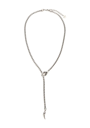 Roberto Cavalli Snake and Fang necklace - Silver