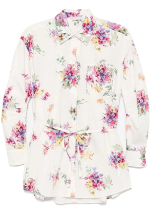 LIU JO floral-print shirt - White