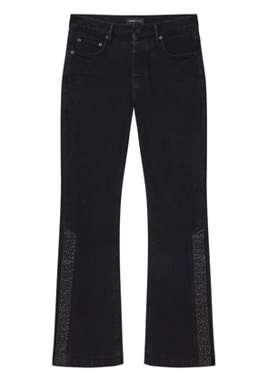 Purple Brand crystal flared jeans - Black