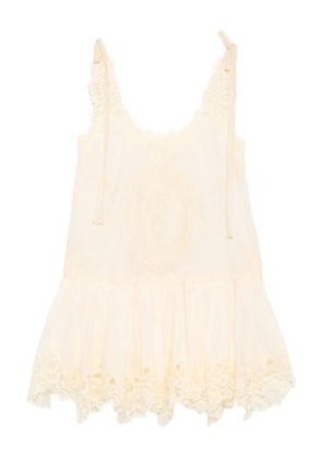 ZIMMERMANN Cascadian Lace mini dress - Neutrals