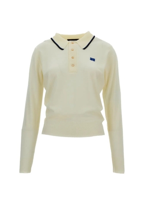 Wales Bonner x John Smedley Henry long-sleeve polo shirt - Neutrals