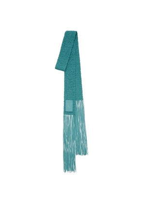 Burberry skinny crochet leather scarf - Blue