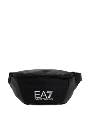 Ea7 Emporio Armani panelled logo-detail belt bag - Black
