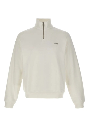 Lacoste half-zip embroidered sweatshirt - White