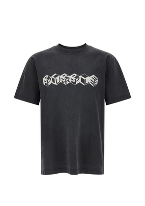 Purple Brand Cube textured T-shirt - Black