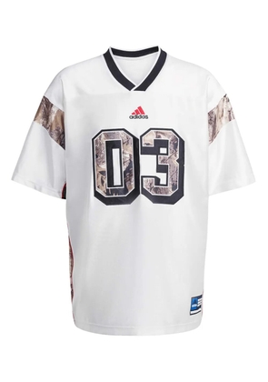 adidas camouflage-panel T-shirt - White