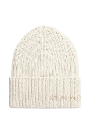 Ruslan Baginskiy embroidery beanie hat - Neutrals
