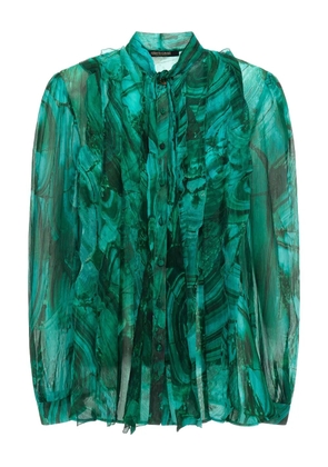 Roberto Cavalli abstract-print shirt - Green
