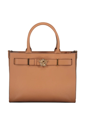 Versace Medusa-buckle leather tote bag - Brown