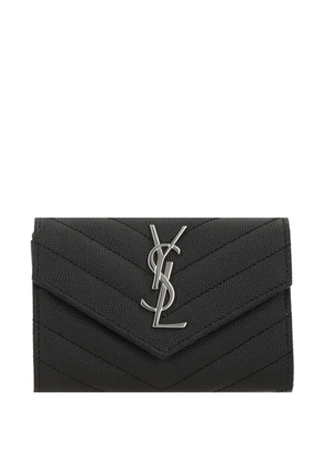 Saint Laurent Cassandre monogram envelope wallet - Black
