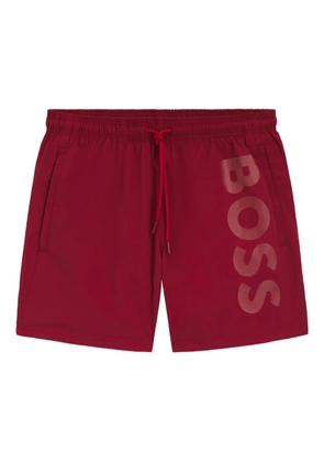 BOSS logo-detail swim shorts - Red