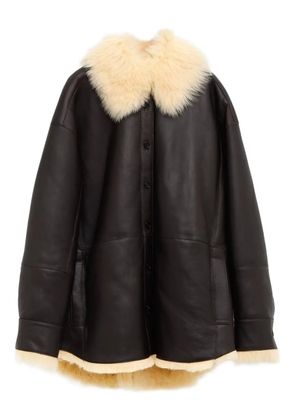 Acne Studios fur collar jacket - Brown