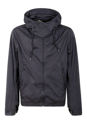 Ten C hooded zip-front jacket - Blue
