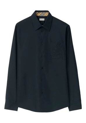 Burberry Equestrian-Knight embroidered shirt - Blue