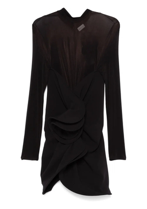 Magda Butrym sculptural high-neck mini dress - Black