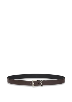 Saint Laurent logo buckle belt - Brown