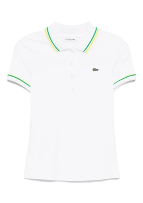 Lacoste jersey polo top - White