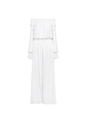 Norma Kamali ruffled peasant trousers - White