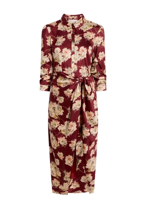 Cinq A Sept Mae Bouquet Jacey midi dress - Red