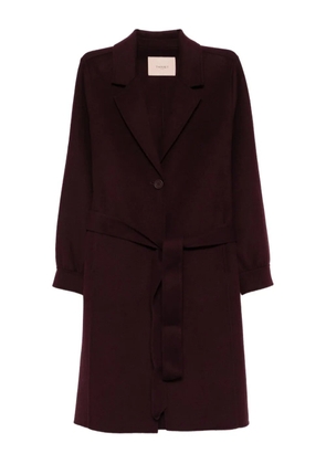 TWINSET belted single-breasted coat - Purple