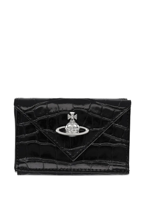 Vivienne Westwood Orb-detail croco-effect wallet - Black
