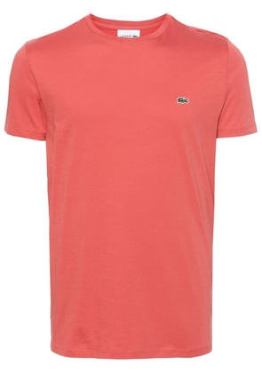 Lacoste logo-patch pima cotton T-shirt - Pink