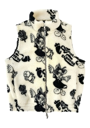 Chopova Lowena cartoon-print gilet - White