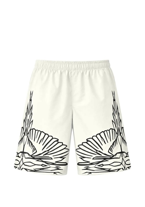 COUNTY OF MILAN graphic deck shorts - Neutrals