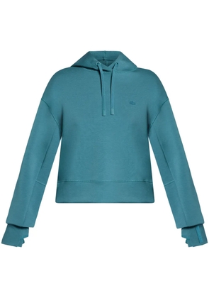 Lacoste logo-appliqué cotton hoodie - Blue