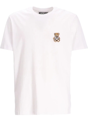 Moschino teddy bear appliqué cotton t-shirt - White