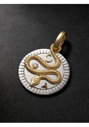 Foundrae - Wholeness Medium 18-Karat White and Yellow Gold Diamond Pendant - Men - Gold