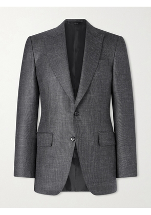 TOM FORD - Dyllan Wool, Silk and Linen-Blend Blazer - Men - Gray - IT 46