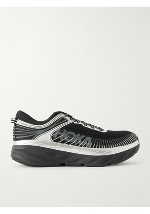 Hoka - Bondi 7 Rubber-Trimmed Mesh Running Sneakers - Men - Black - US 8.5