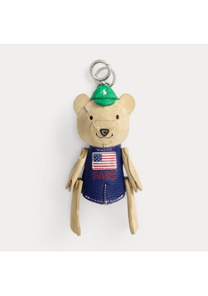 Flag Polo Bear Suede-Leather Bag Charm
