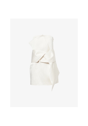 Womens 4th & Reckless Simone Bow-Front Woven Mini Dress