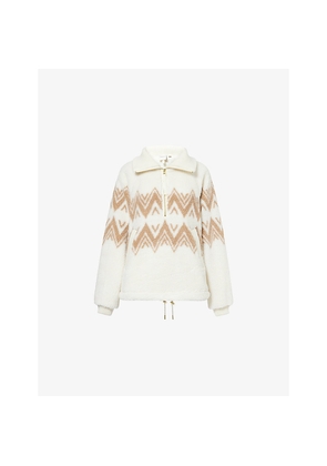 Womens Varley Hendrik Relaxed-Fit Sherpa Sweatshirt