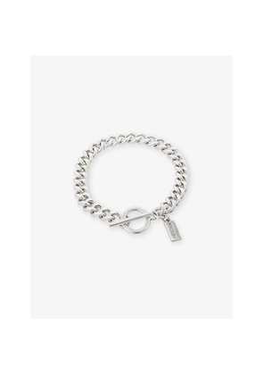 Mens The Kooples Wide Steel Chain Bracelet