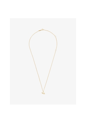 Womens PDPAOLA Initial V 18ct Gold-Plated 925 Sterling Silver Pendant Necklace