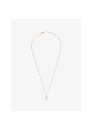 Womens PDPAOLA Initial Q 18ct Gold-Plated 925 Sterling Silver Pendant Necklace