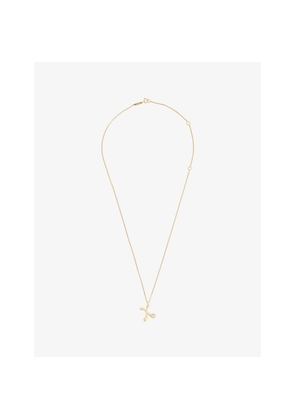 Womens PDPAOLA Initial x 18ct Gold-Plated 925 Sterling Silver Pendant Necklace