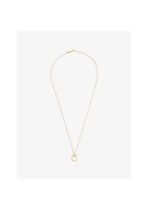 Womens PDPAOLA Initial O 18ct Gold-Plated 925 Sterling Silver Pendant Necklace