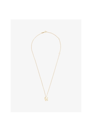 Womens PDPAOLA Initial W 18ct Gold-Plated 925 Sterling Silver Pendant Necklace