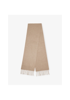 Mens Sunspel Fringed Cashmere Scarf