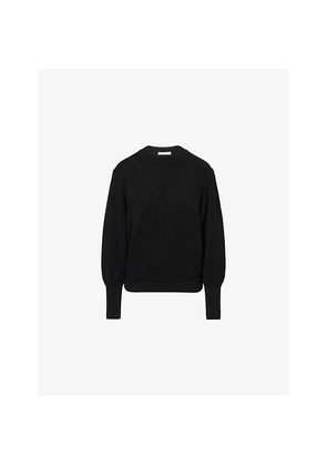 Womens Victoria Beckham Relaxed Ribbed-Knit Cotton-Blend Jumper
