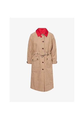 Womens Damson Madder Anja Reversible Cotton Trench Coat