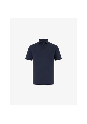 Mens Boggi Regular Short-Sleeve Cotton and Silk-Blend Polo